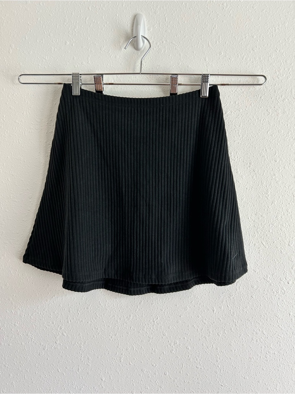Nike Sportswear Chill Knit Ribbed Mini Skirt Women's Small Black Comfy Casual
